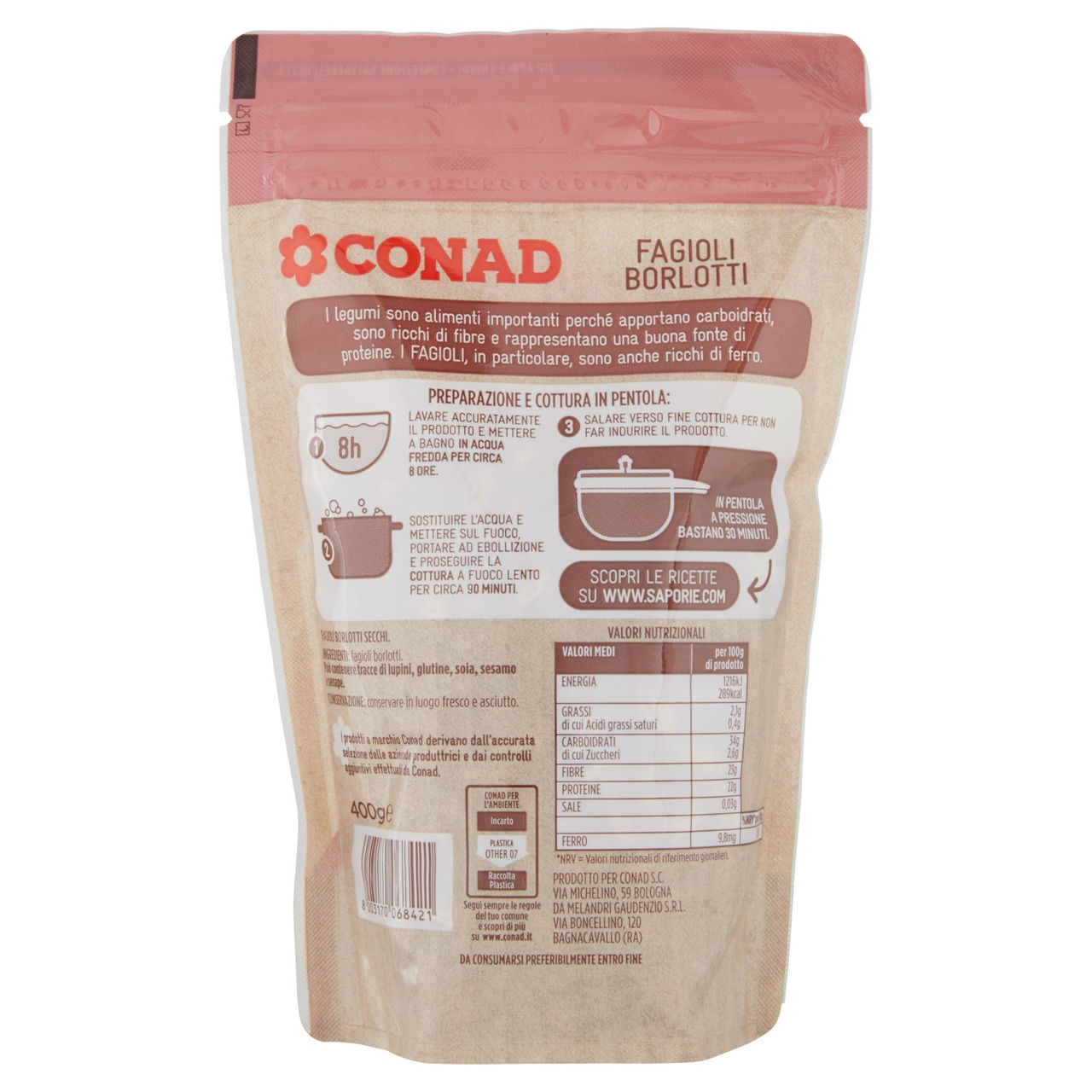 Fagioli Borlotti 400g Conad in vendita online