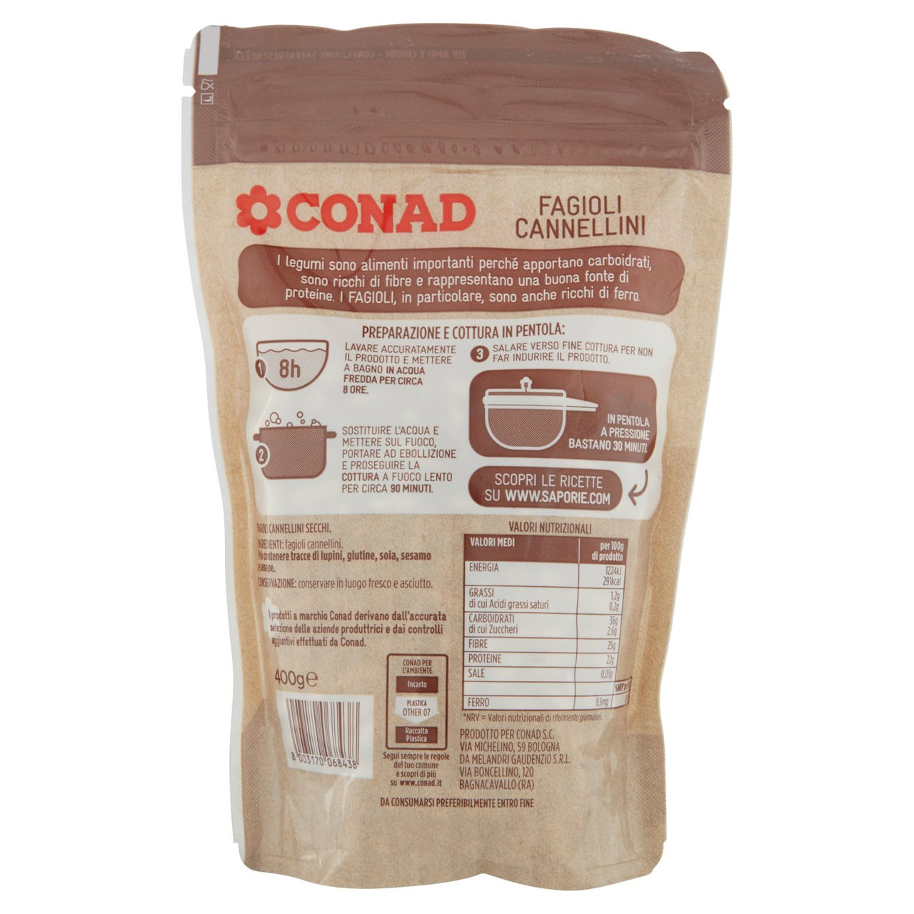 Fagioli Cannellini 400 g Conad in vendita online