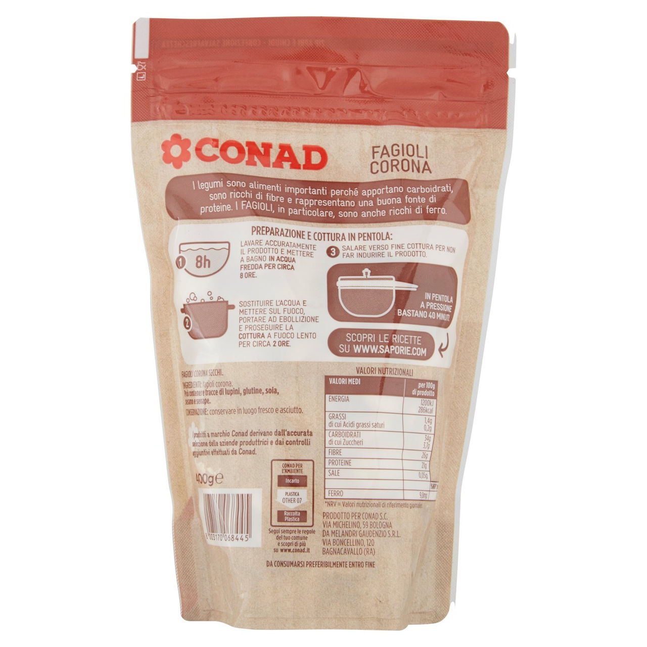 Fagioli corona 400 g Conad in vendita online