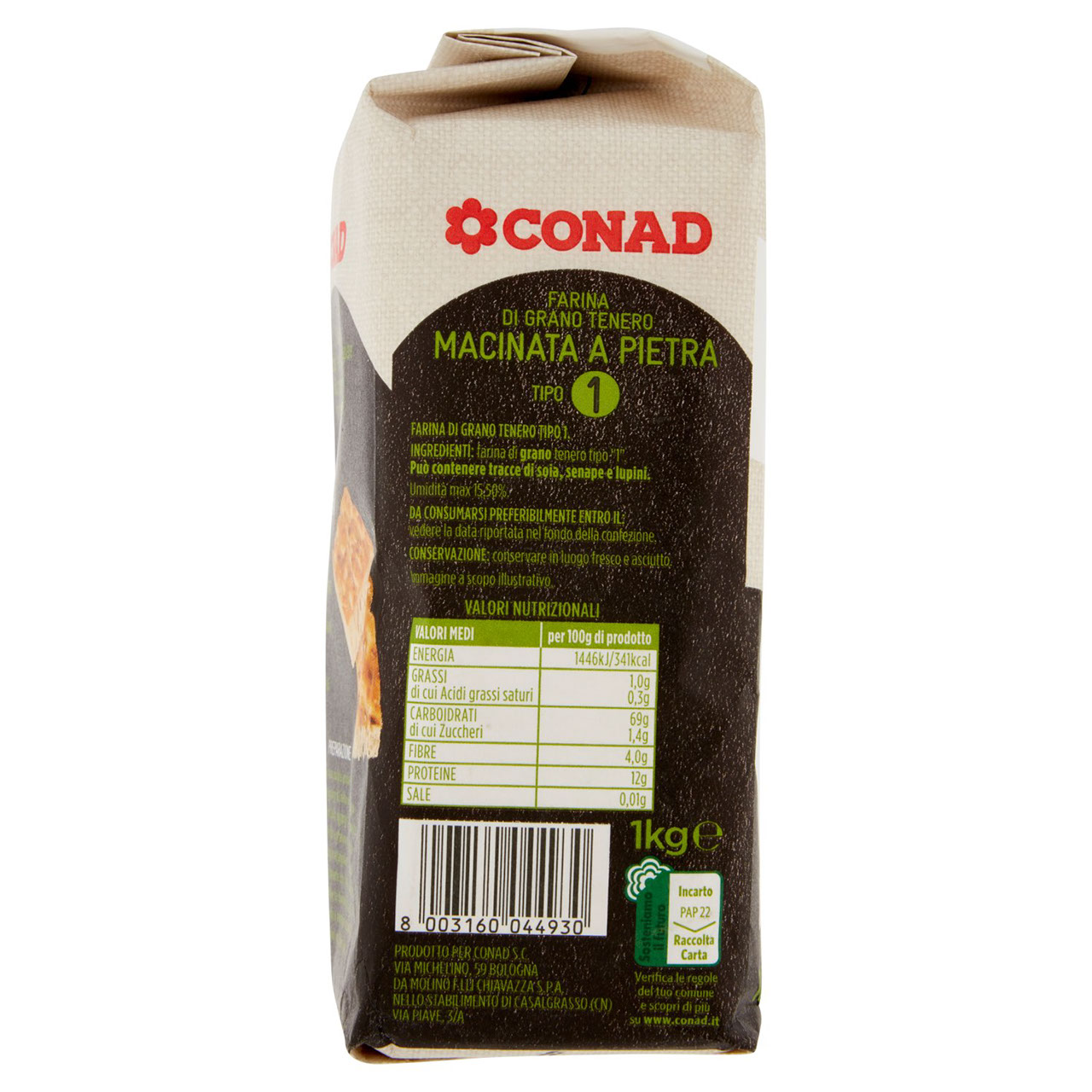 Farina di Grano Tenero Tipo 1 1 kg Conad