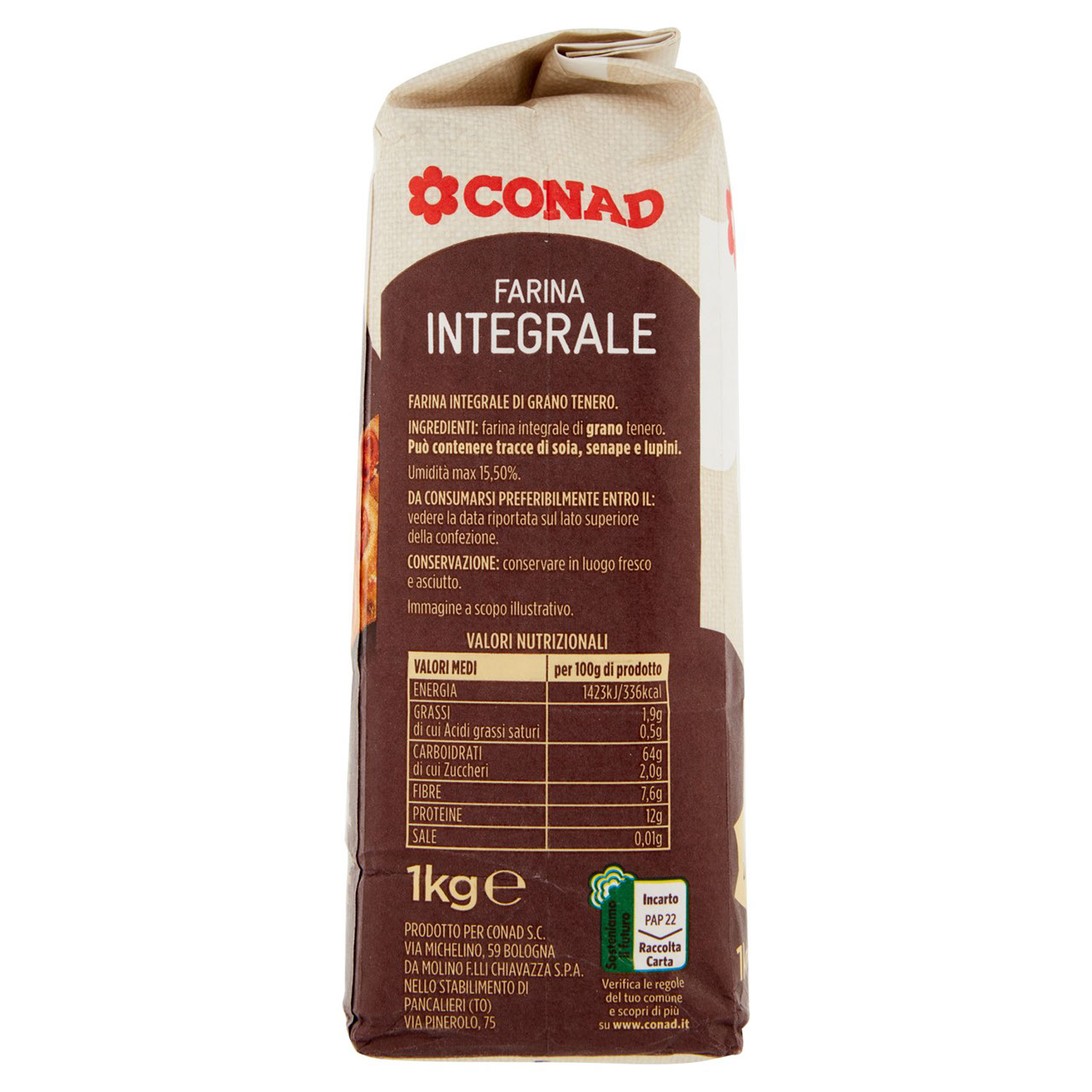 Farina Integrale 1 kg Conad in vendita online