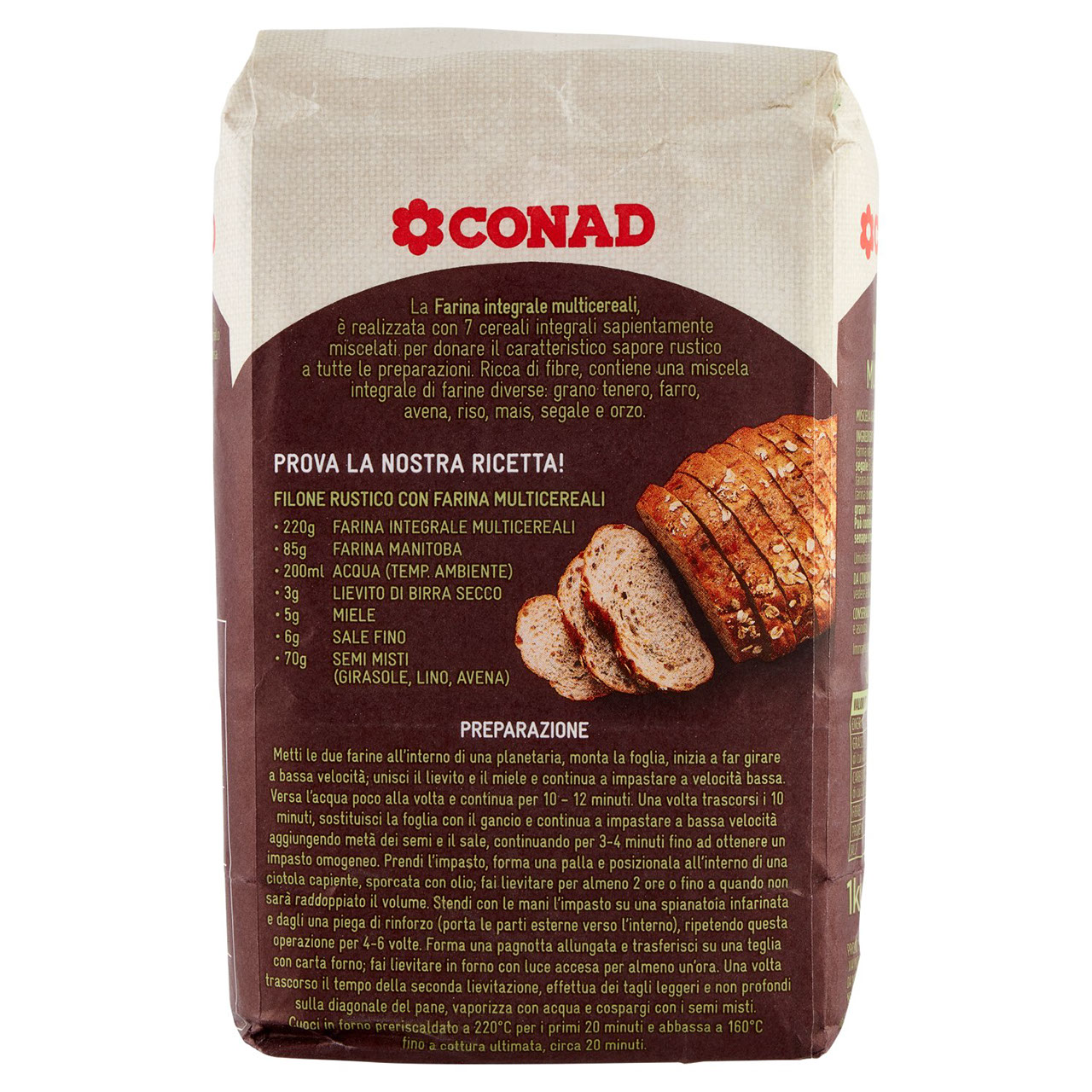 Farina Integrale Multicereali 1 kg Conad