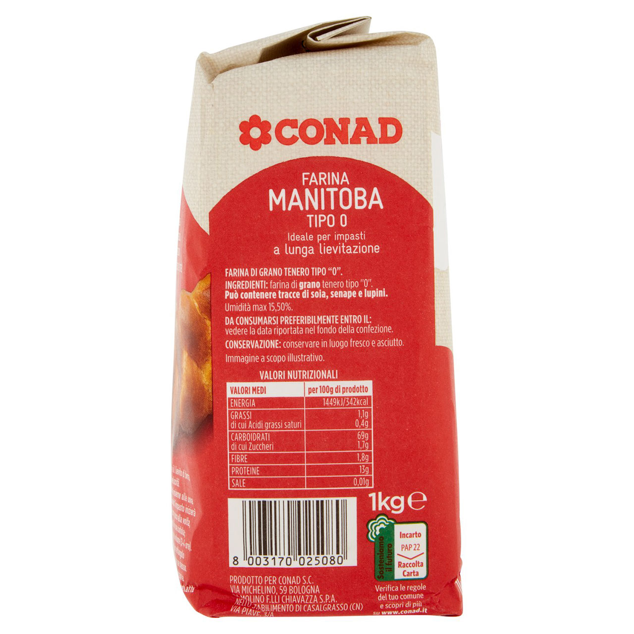 Farina Manitoba Tipo 0 1 kg Conad