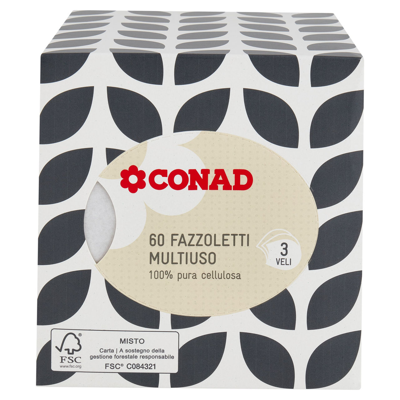 Fazzoletti Multiuso 3 Veli 60 pz Conad