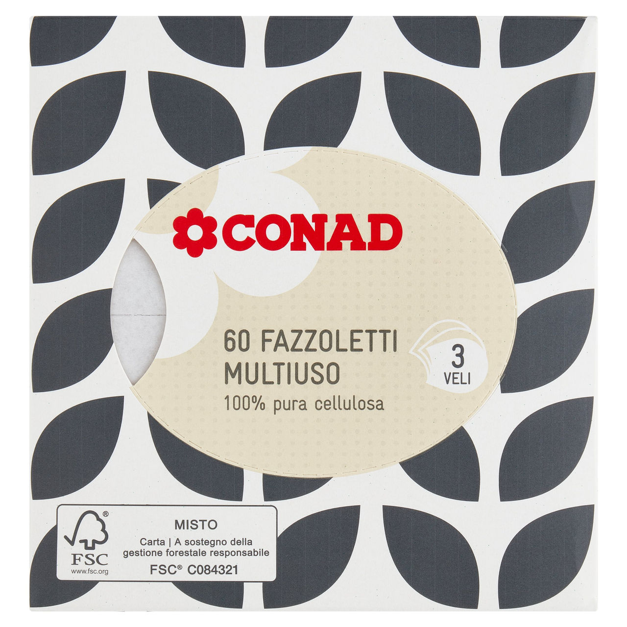 Fazzoletti Multiuso 3 Veli 60 pz Conad