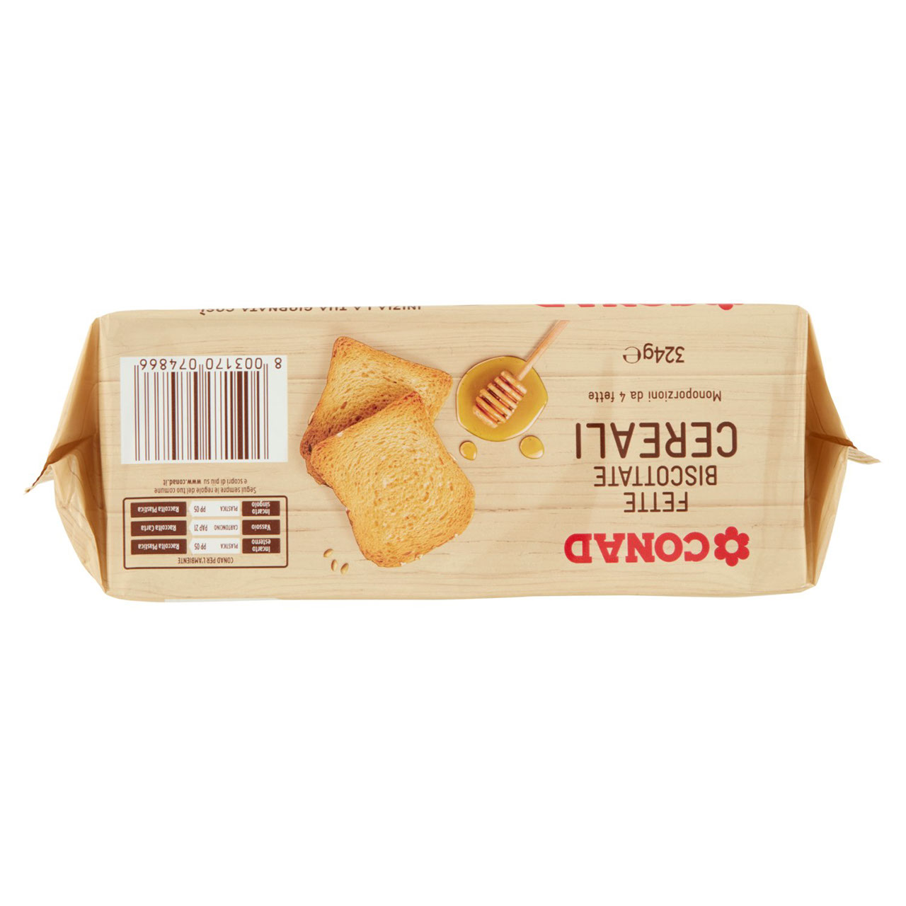 Fette Biscottate ai cereali 324g Conad online