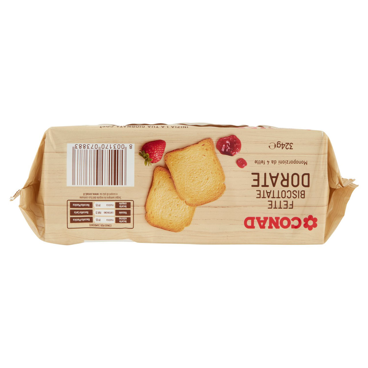 Fette Biscottate Dorate 324g Conad online