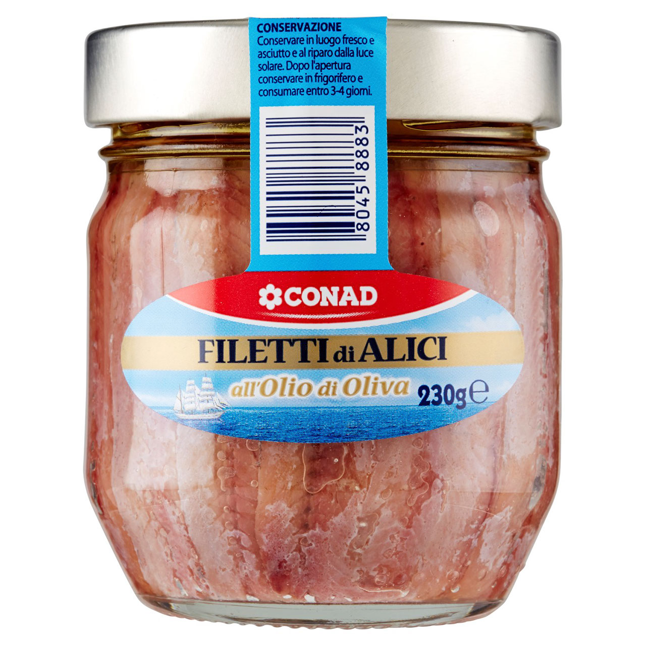 Filetti di Alici all'Olio di Oliva 230 g Conad