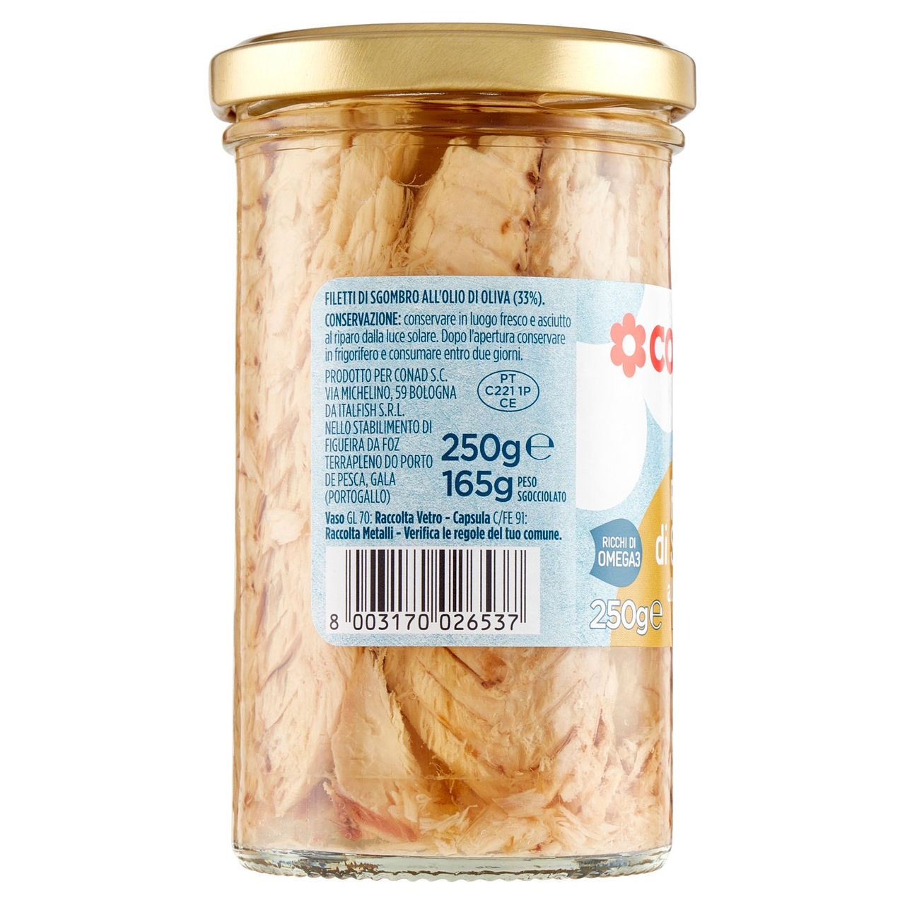 Filetti di Sgombro all'Olio di Oliva 250 g Conad