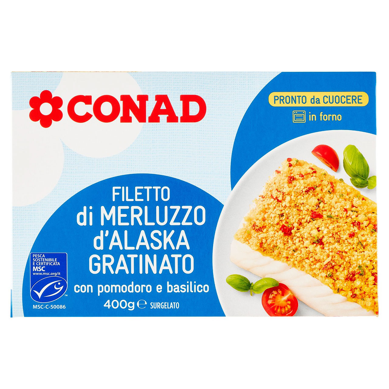 Filetto di Merluzzo Gratinato e Surgelato Conad