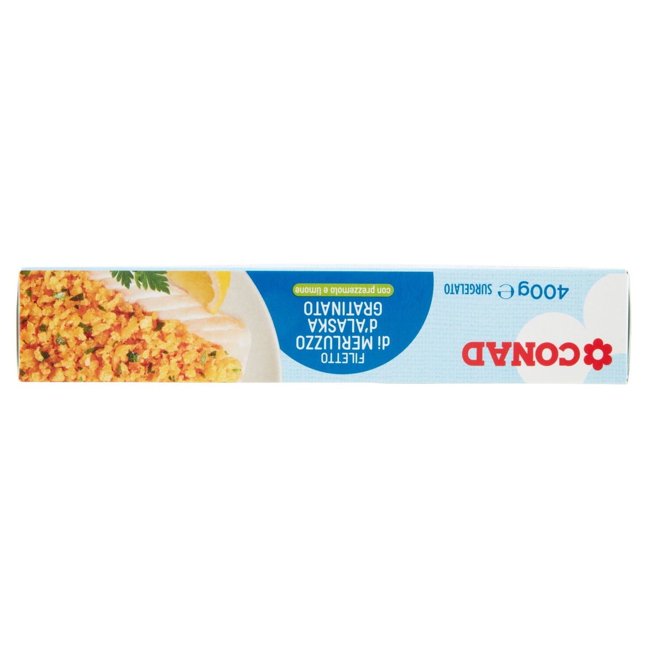 CONAD Filetto di Merluzzo d'Alaska Gratinato con prezzemolo e limone Surgelato 400 g