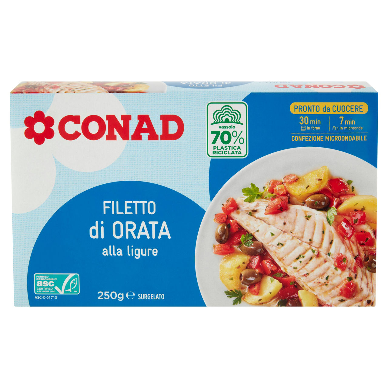 Orata Filetto alla ligure Surgelato 250 g Conad