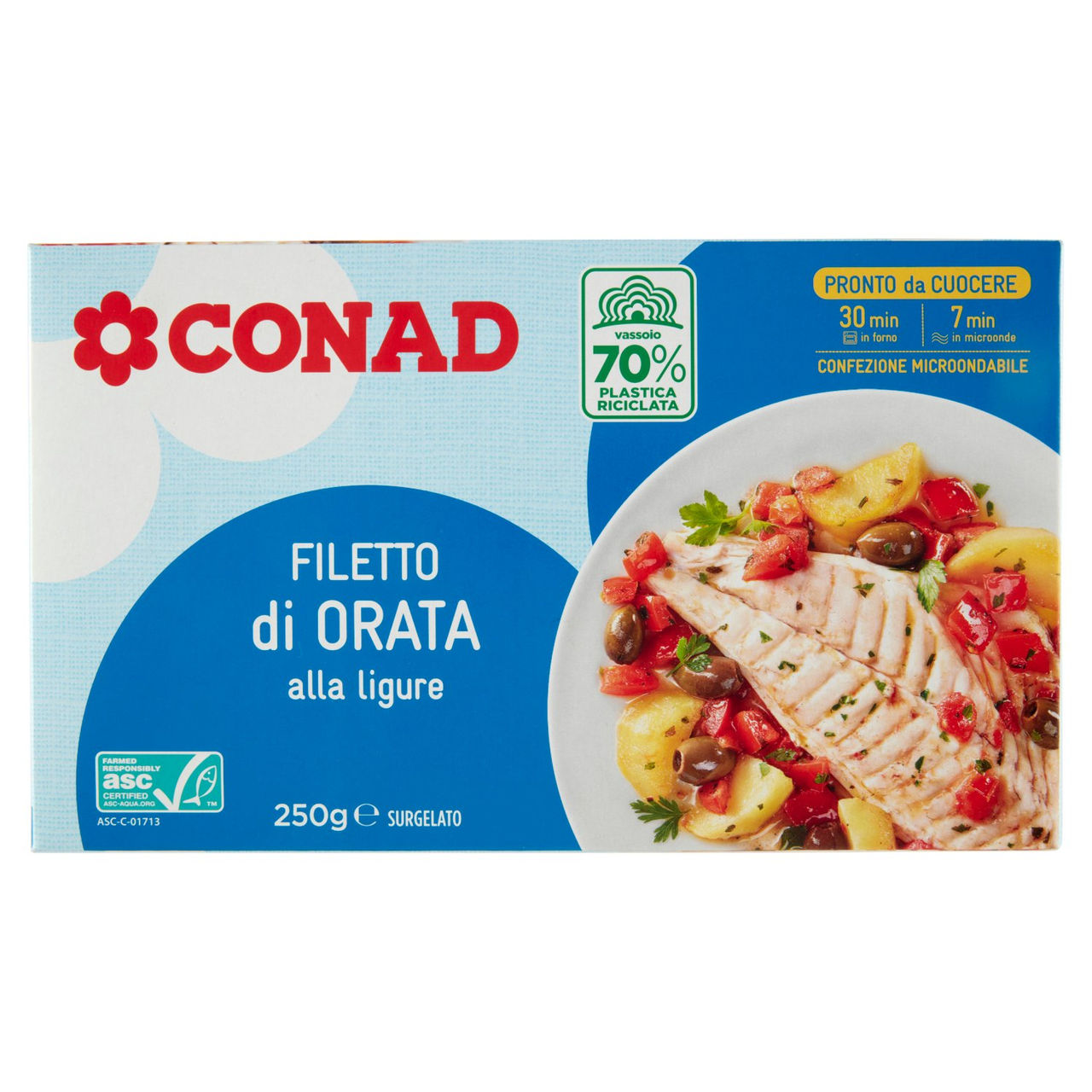 Orata Filetto alla ligure Surgelato 250 g Conad