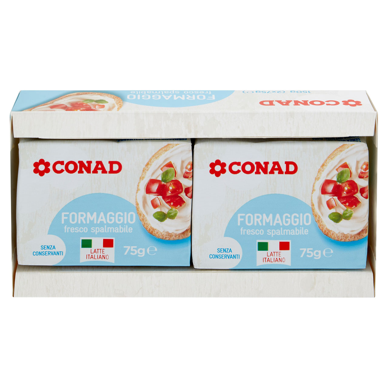 CONAD Formaggio fresco spalmabile 2 x 75 g