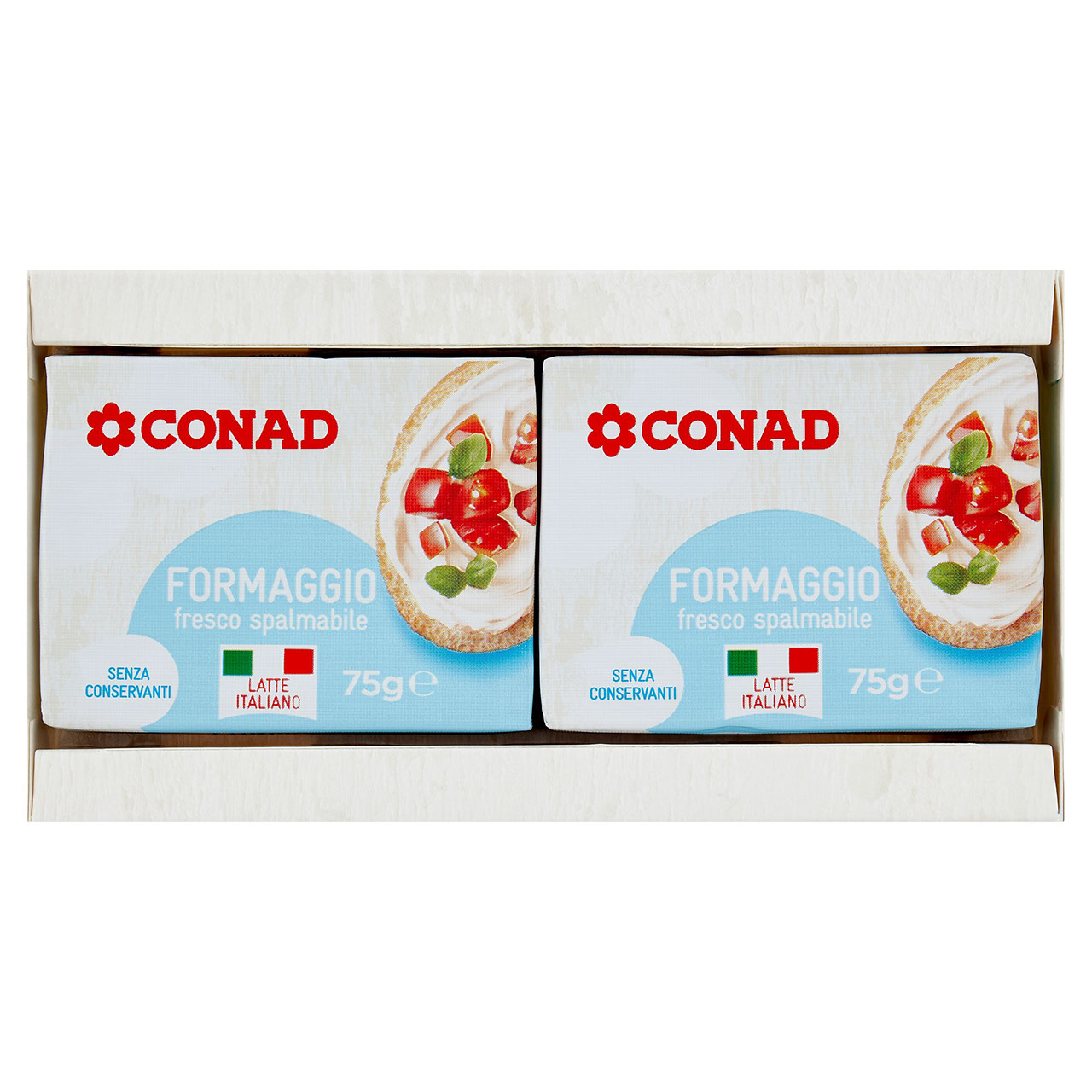 CONAD Formaggio fresco spalmabile 2 x 75 g