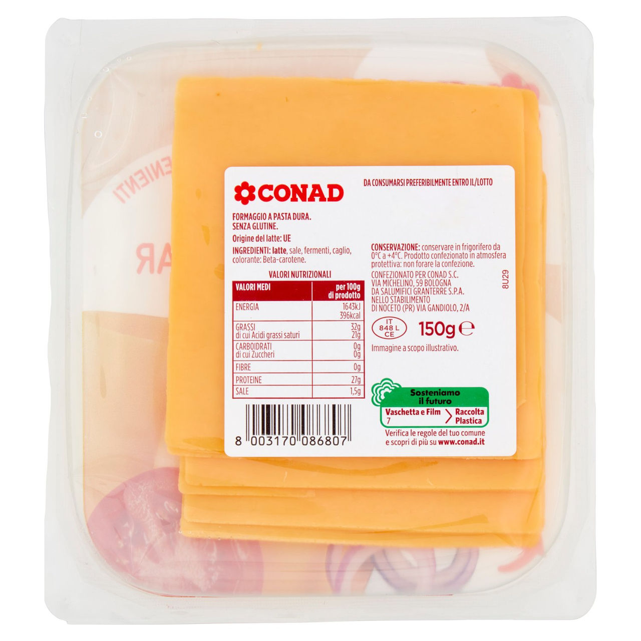 Cheddar a Fette 150 g Freschi & Convenienti