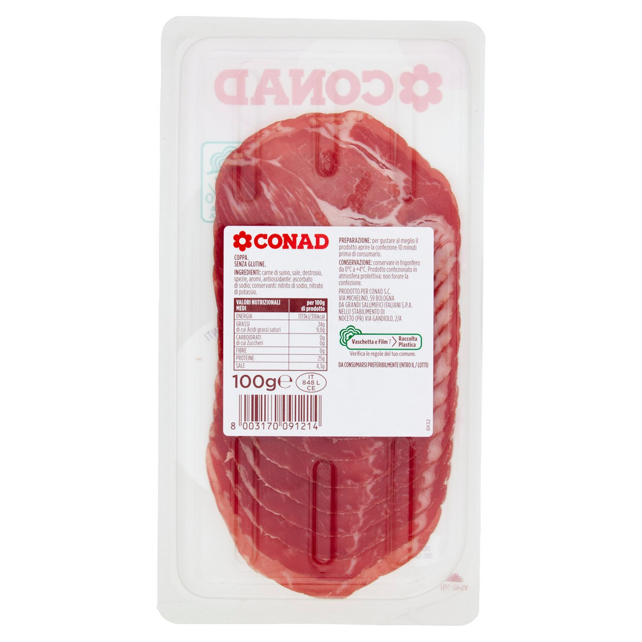 Coppa 100 g Conad in vendita online