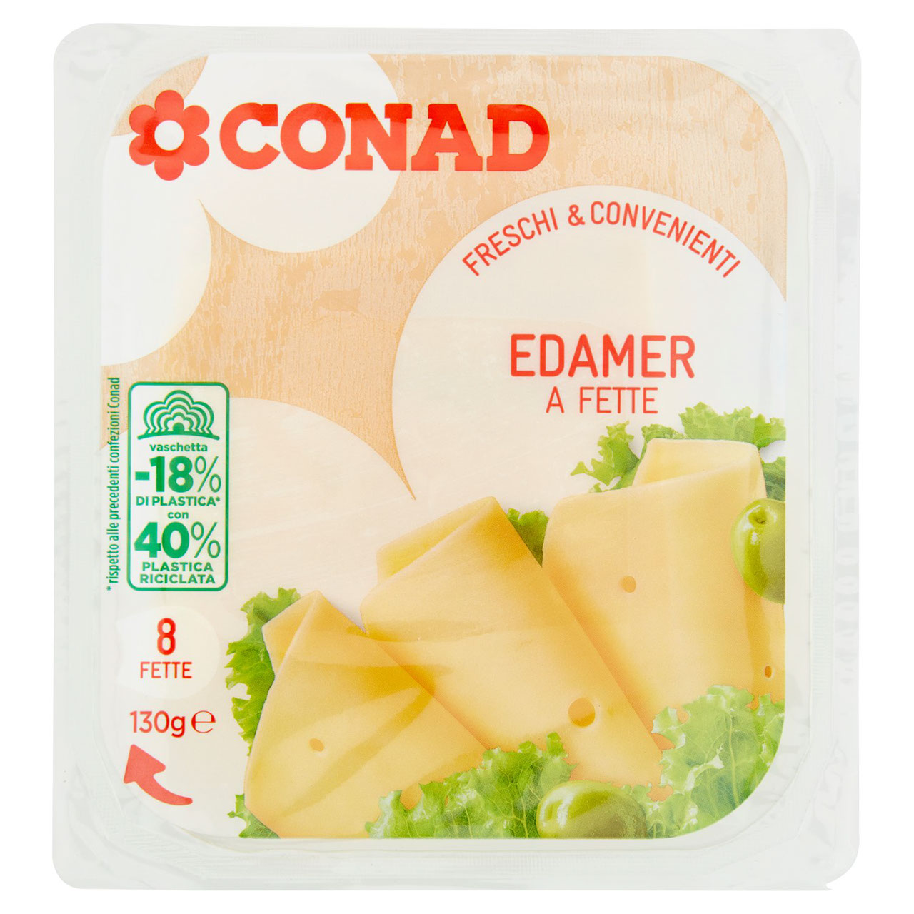 Freschi & Convenienti Edamer a Fette 130 g Conad