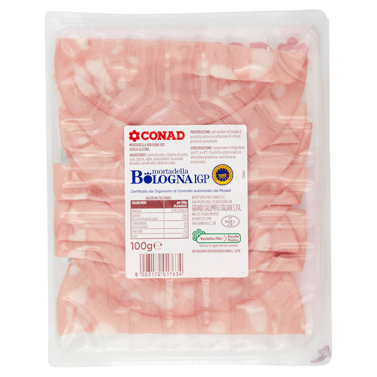 Mortadella Bologna IGP g 100 Conad