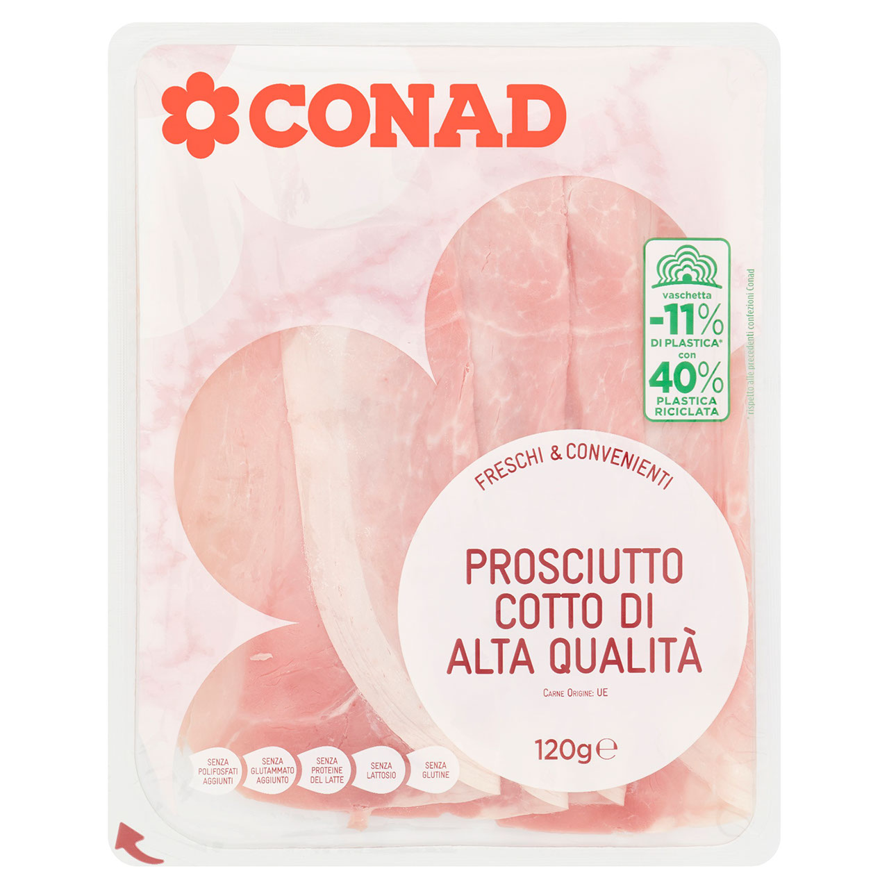 Prosciutto Cotto di Alta Qualità  120 g Conad