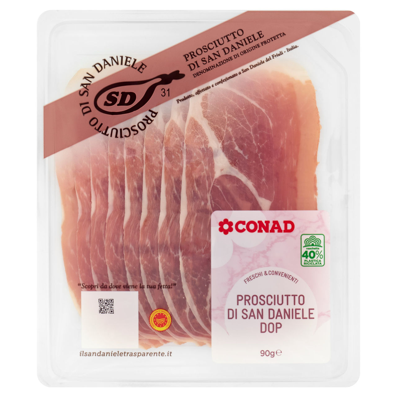 CONAD Freschi & Convenienti Prosciutto di San Daniele DOP 90 g