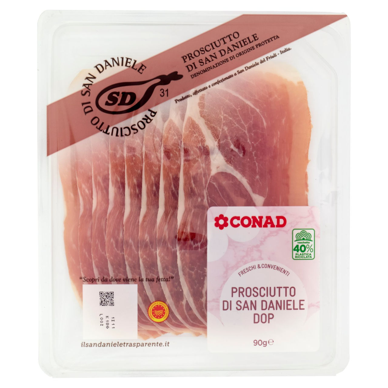 CONAD Freschi & Convenienti Prosciutto di San Daniele DOP 90 g