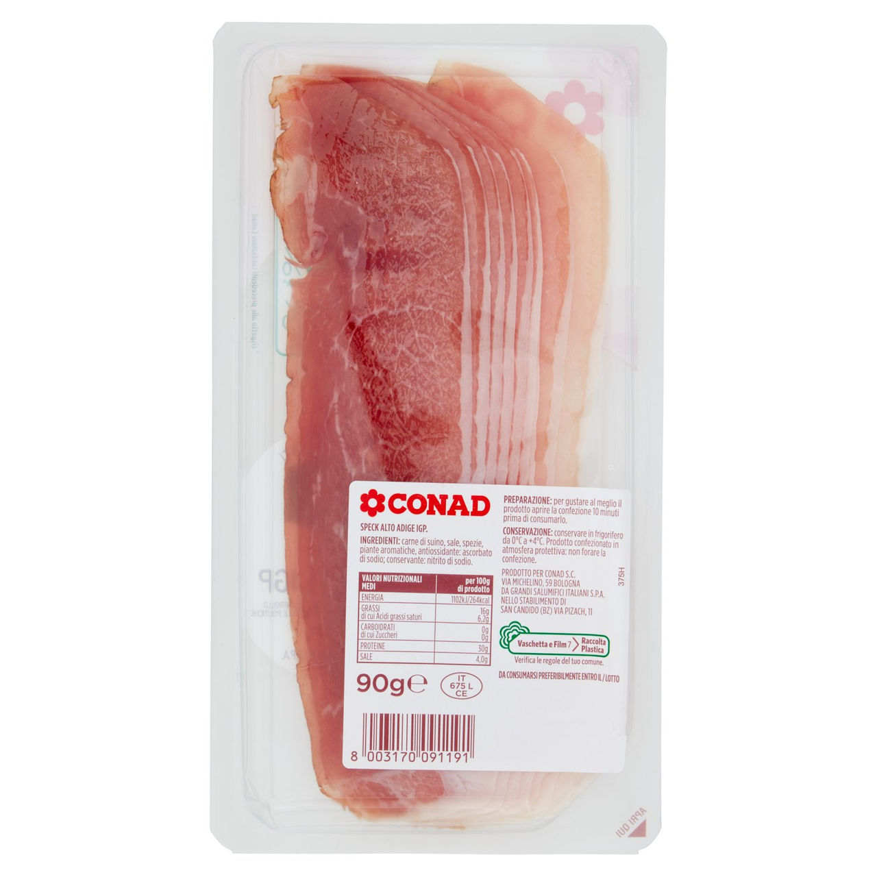 CONAD Freschi & Convenienti Speck Alto Adige IGP 90 g