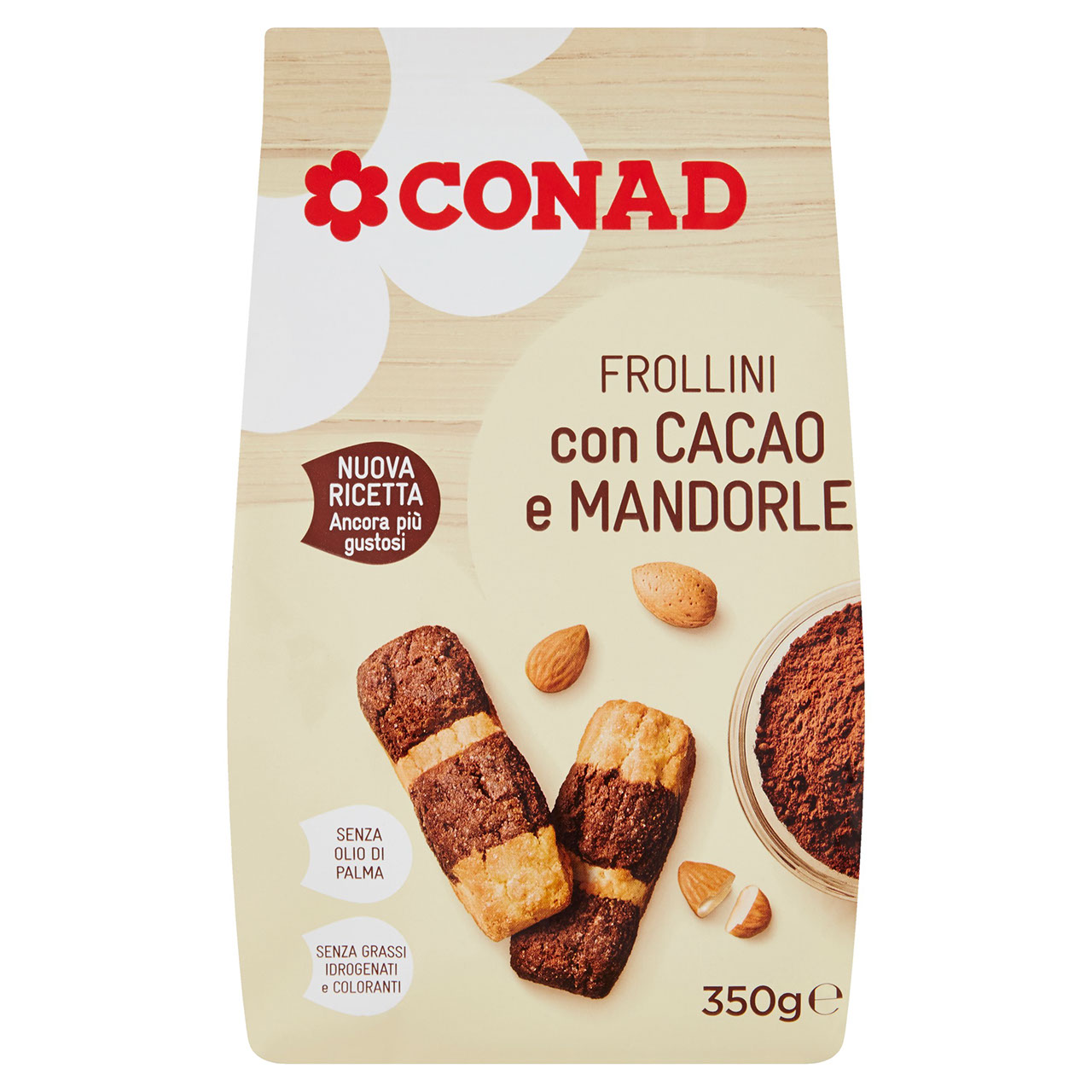 Frollini cacao e mandorle g 350 Conad online