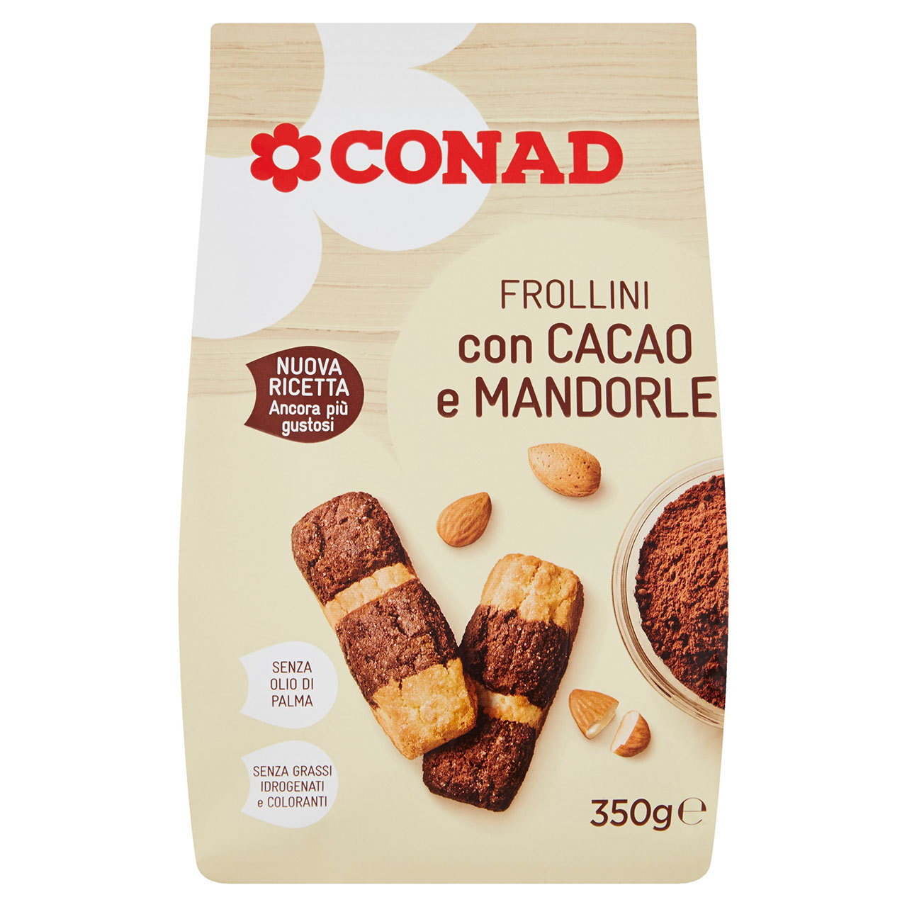 Frollini cacao e mandorle g 350 Conad online