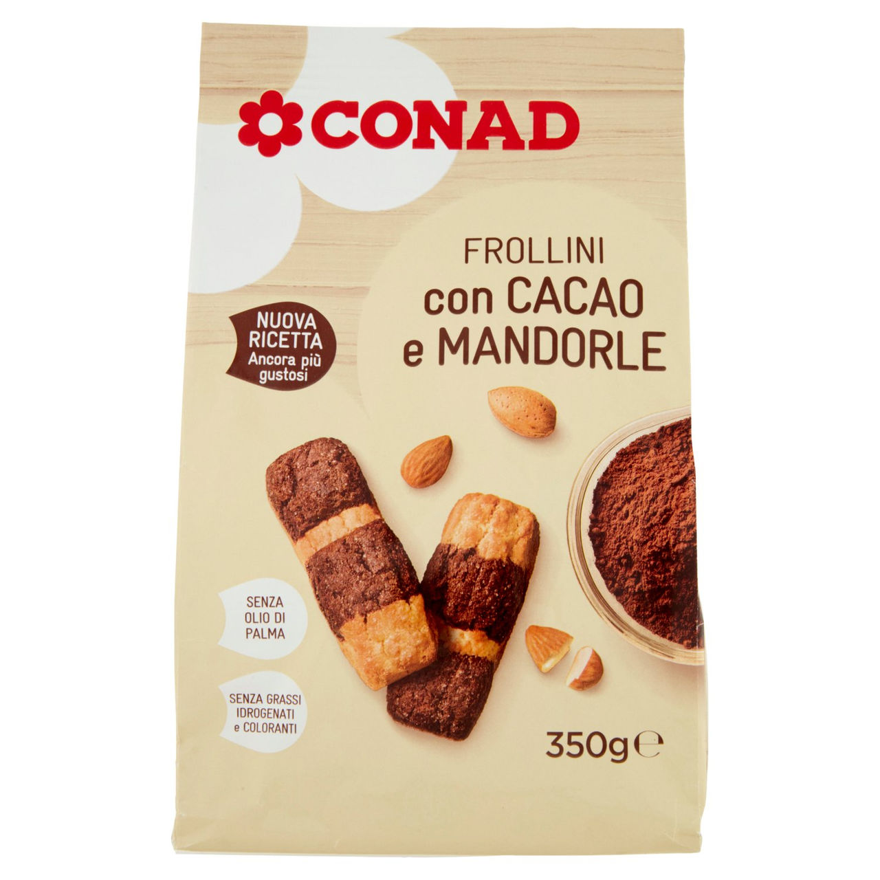 Frollini cacao e mandorle g 350 Conad online