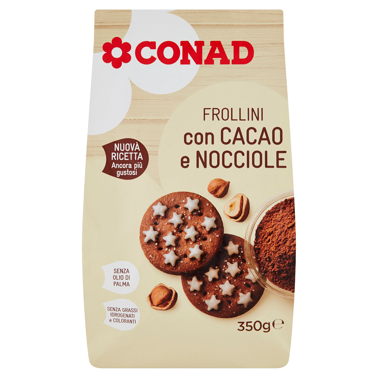 Frollini con Cacao e Nocciole 350 g Conad online