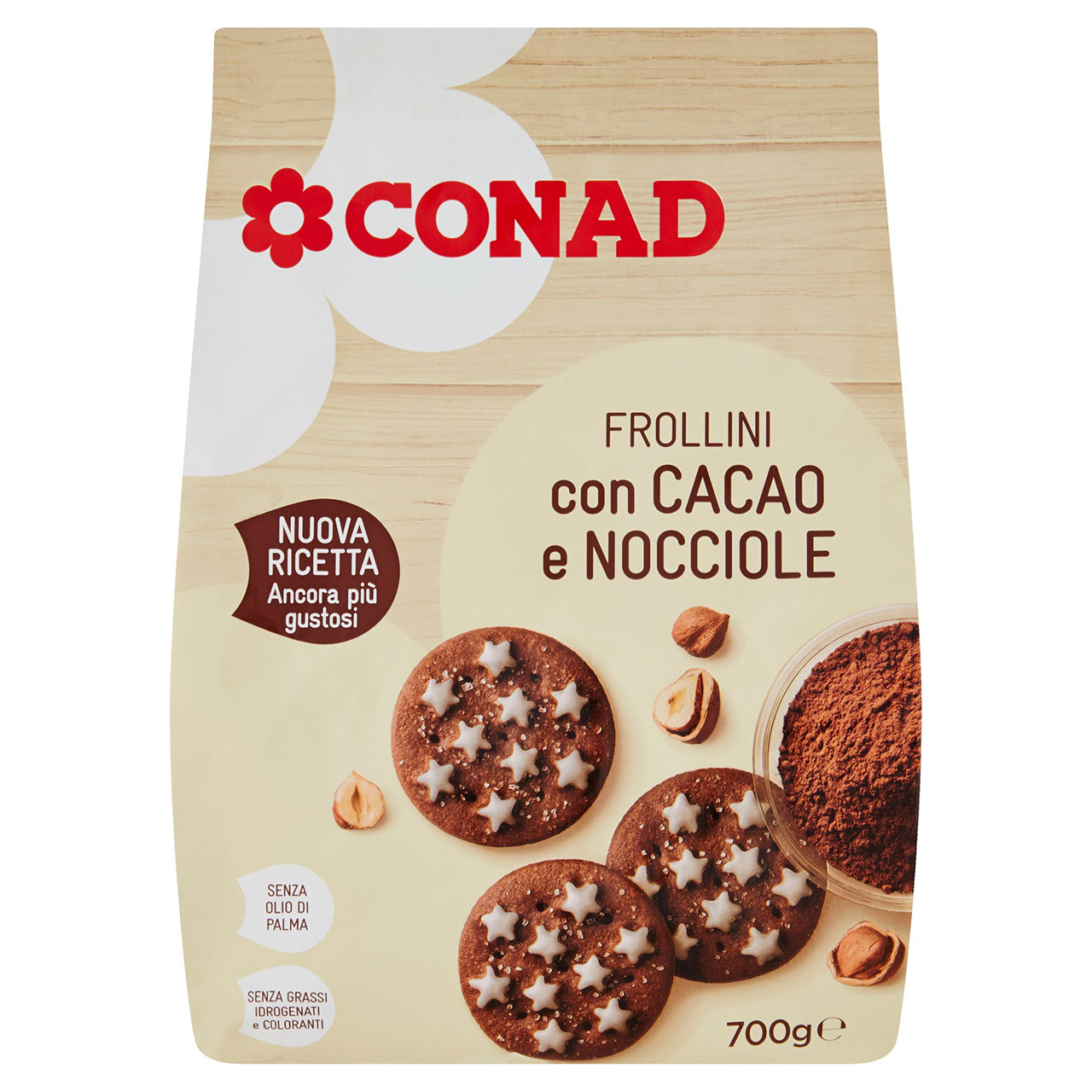 Frollini con Cacao e Nocciole 700 g Conad online