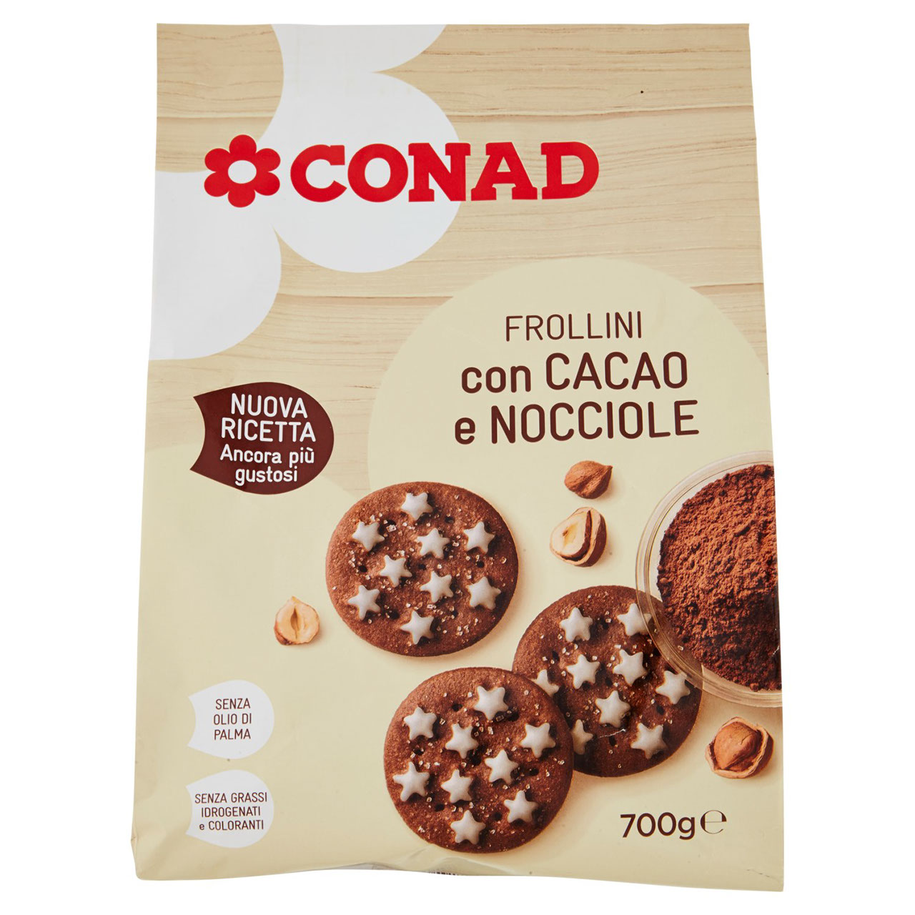 Frollini con Cacao e Nocciole 700 g Conad online