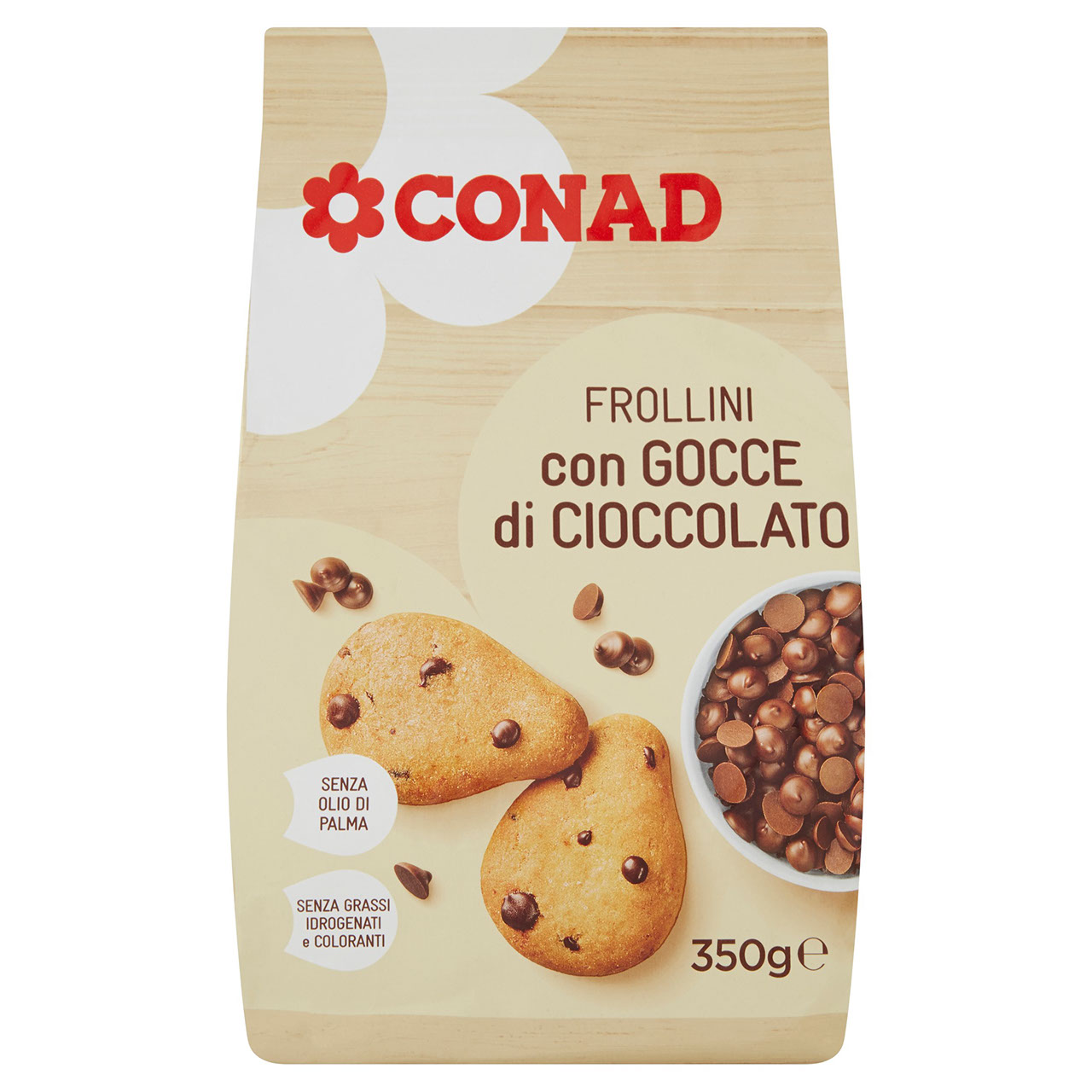 Frollini con Gocce di Cioccolato 350g Conad online