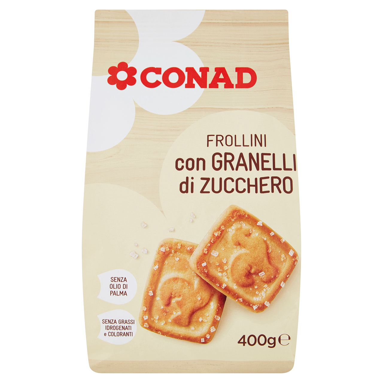 Frollini con Granelli di Zucchero g 400 Conad