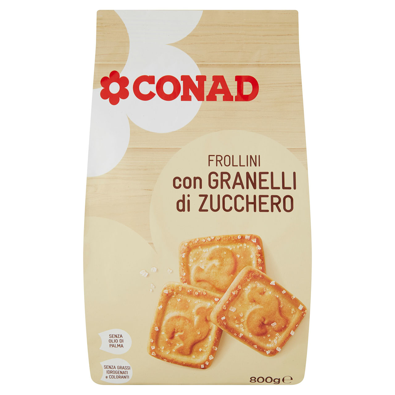 Frollini con Granelli di Zucchero 800 g Conad