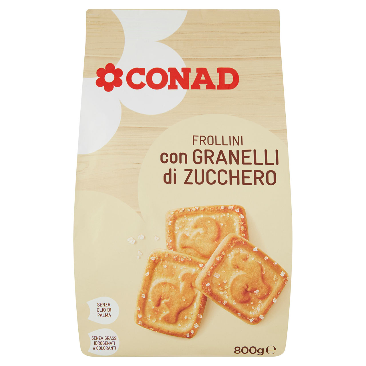 Frollini con Granelli di Zucchero 800 g Conad