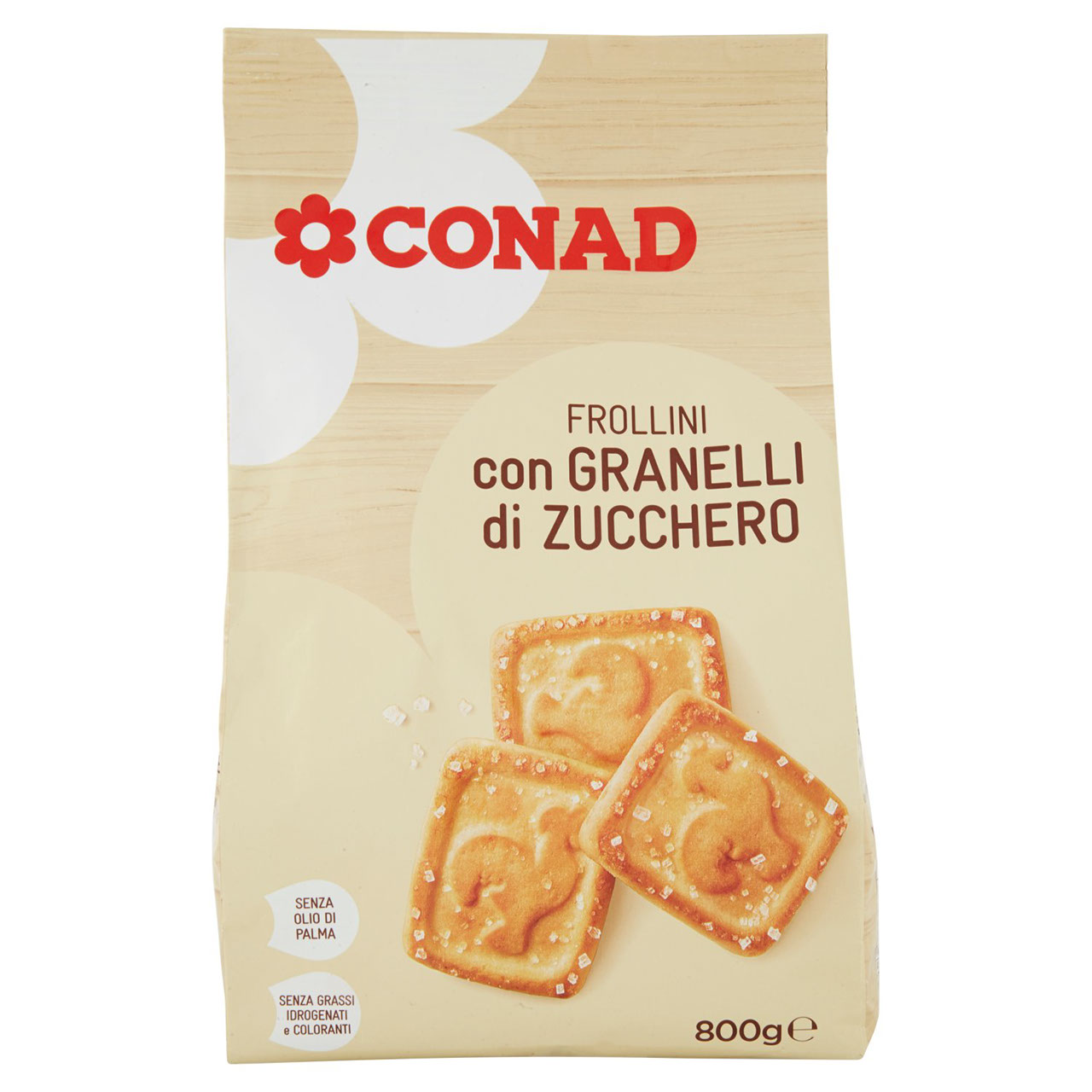 Frollini con Granelli di Zucchero 800 g Conad