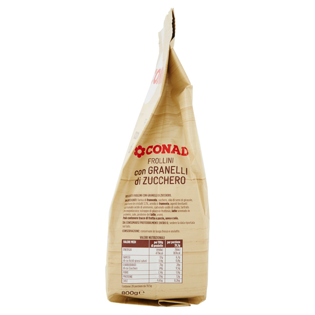 Frollini con Granelli di Zucchero 800 g Conad