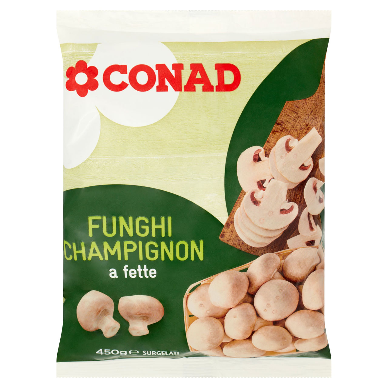 Funghi Champignon a fette Surgelati 450 g Conad