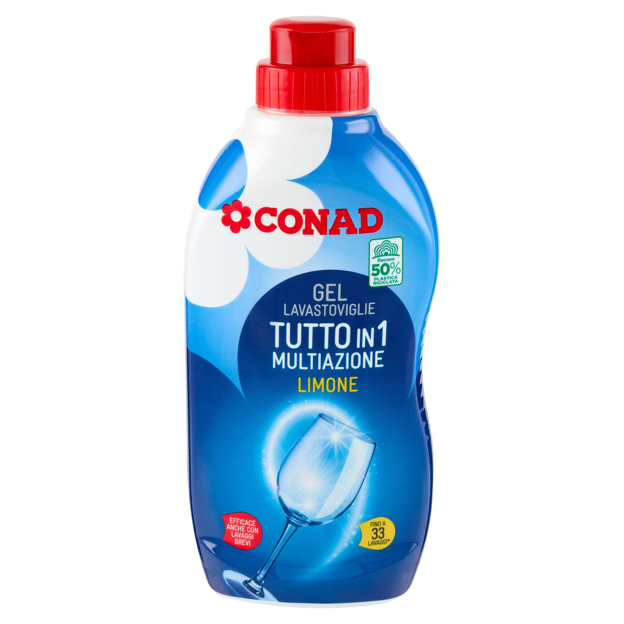 CONAD Gel Lavastoviglie Tutto in 1 Multiazione Limone 600 ml