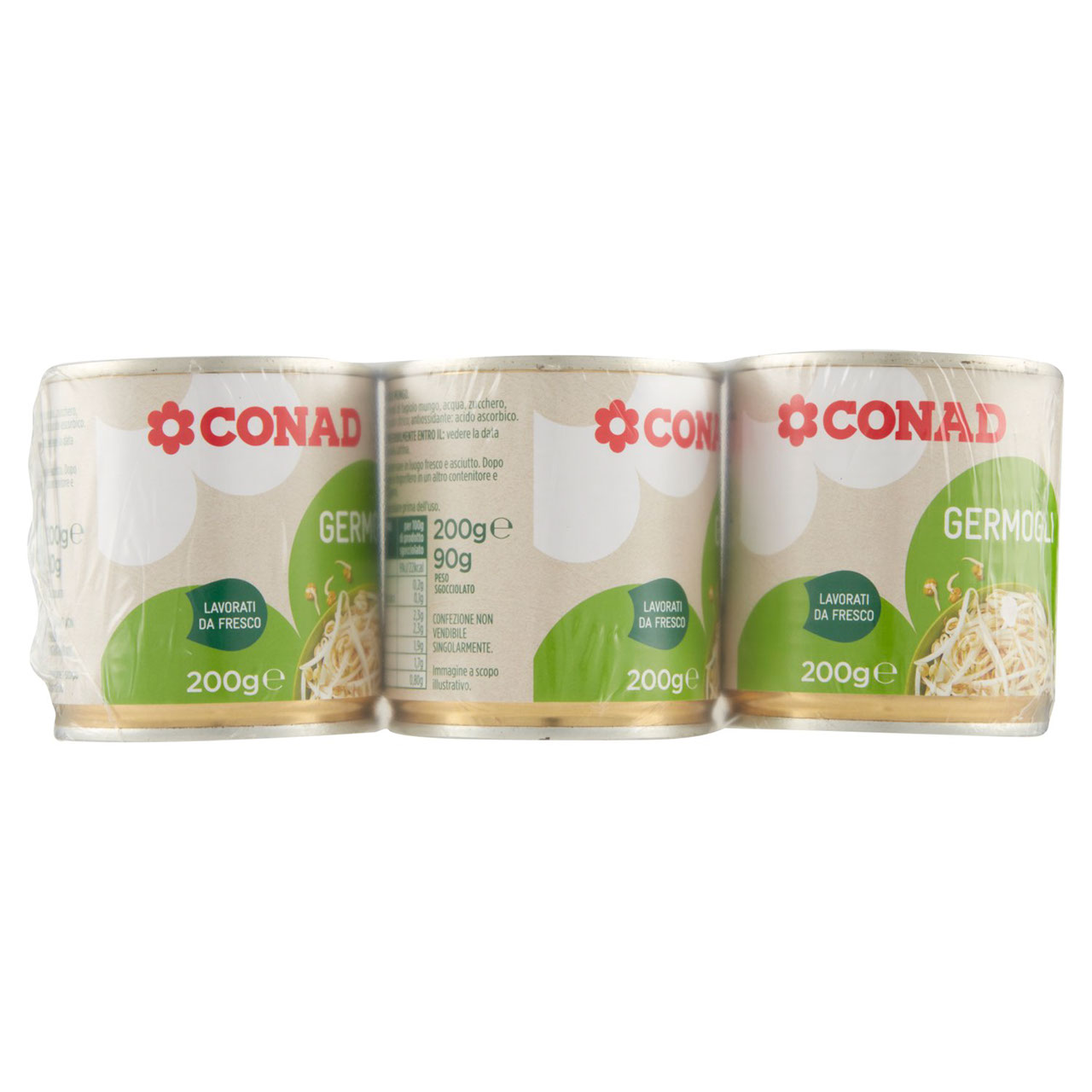 Germogli 3 x 200 g Conad in vendita online