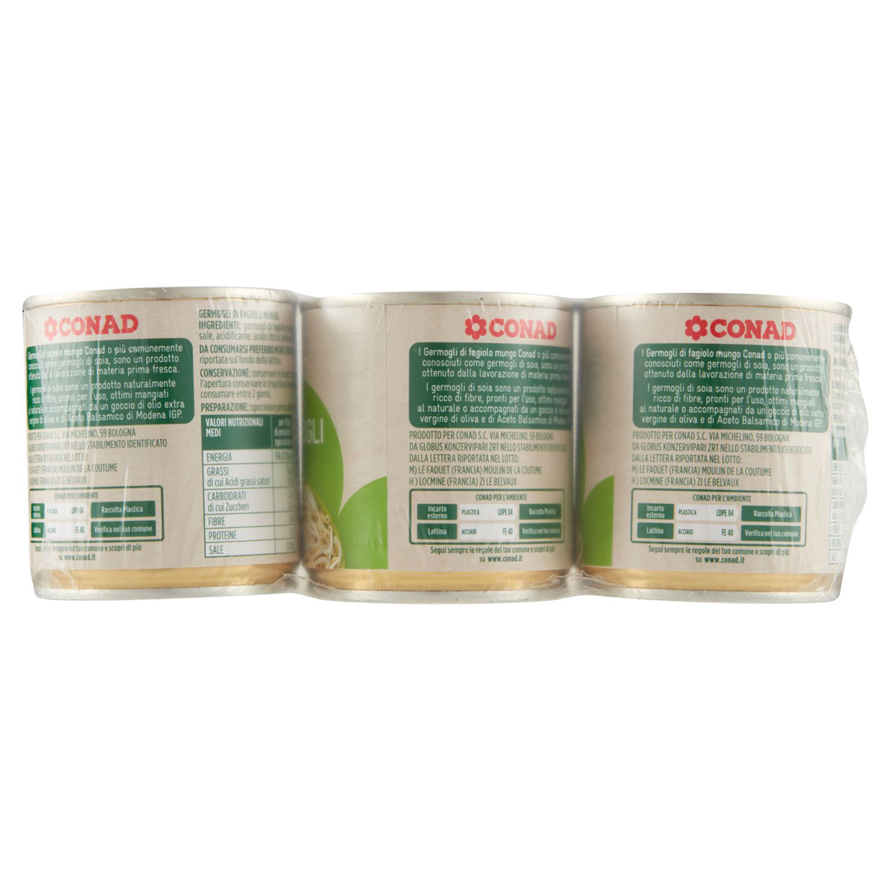 Germogli 3 x 200 g Conad in vendita online