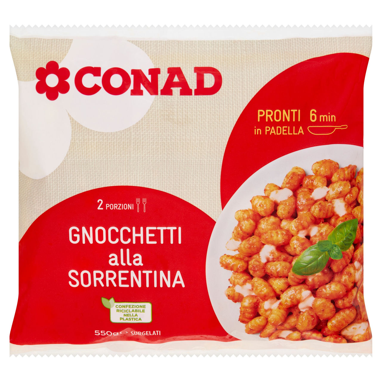 Gnocchetti alla Sorrentina surgelati 550 g Conad