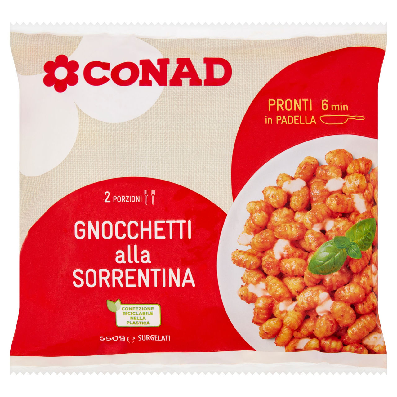 Gnocchetti alla Sorrentina surgelati 550 g Conad