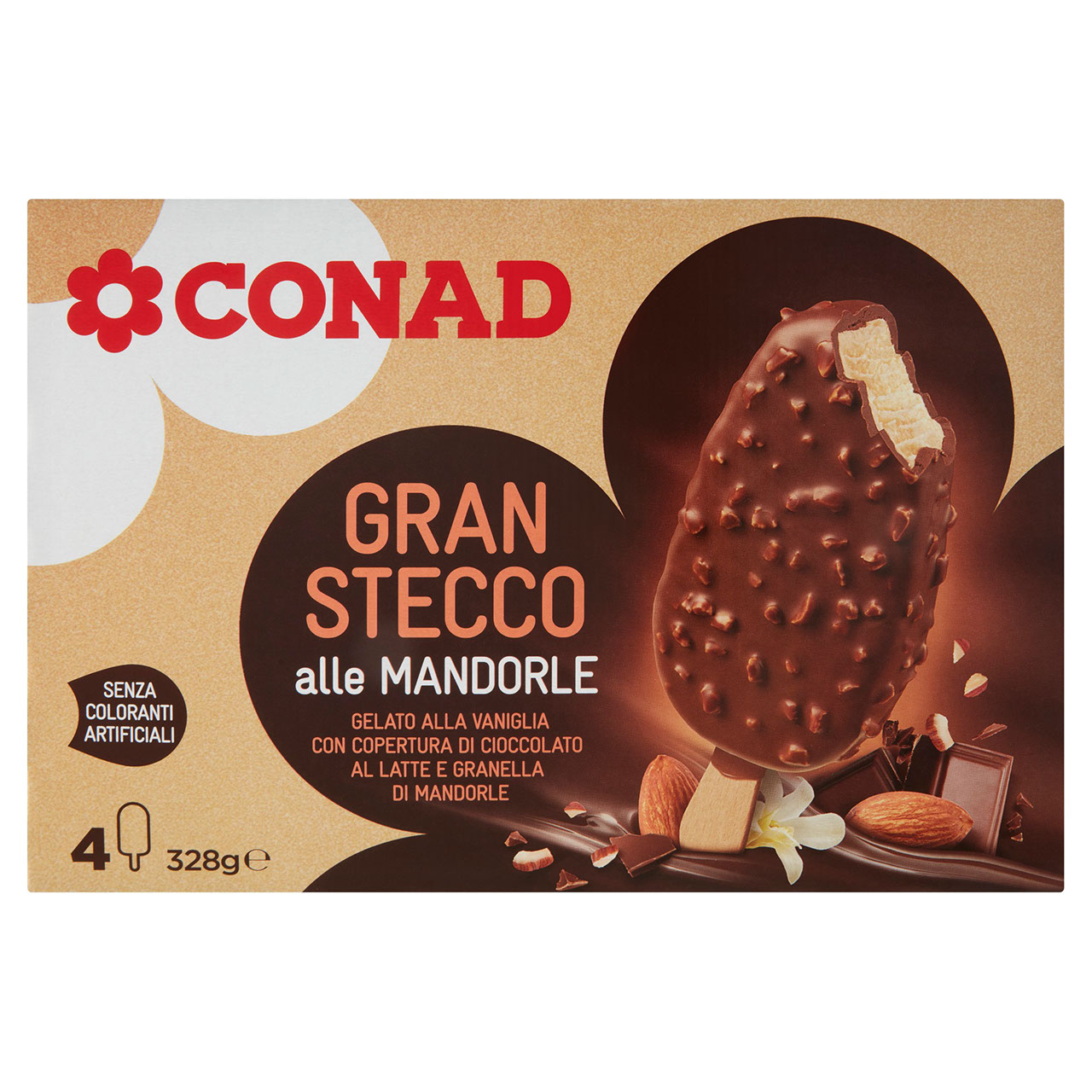 Gran Stecco alle Mandorle 4 pezzi 328 g Conad