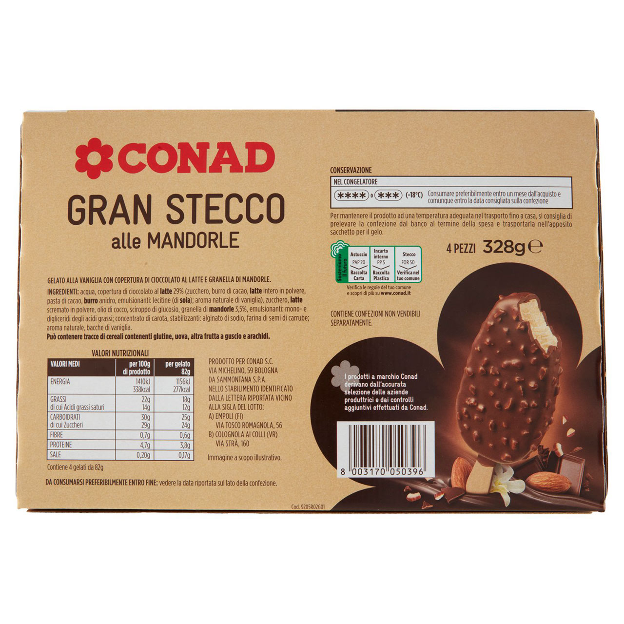 Gran Stecco alle Mandorle 4 pezzi 328 g Conad