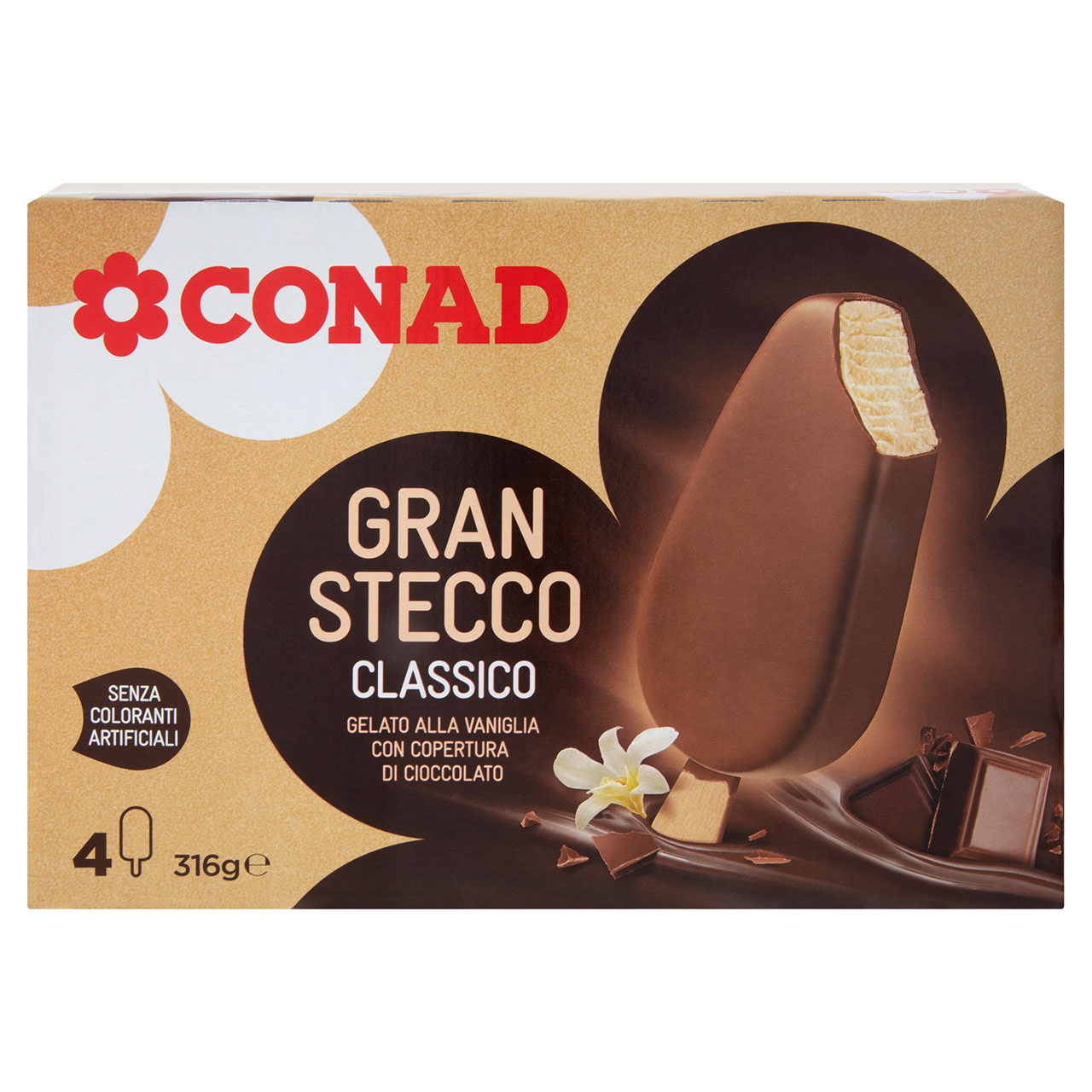 Gran Stecco Vaniglia Ricoperto di Cioccolato Conad