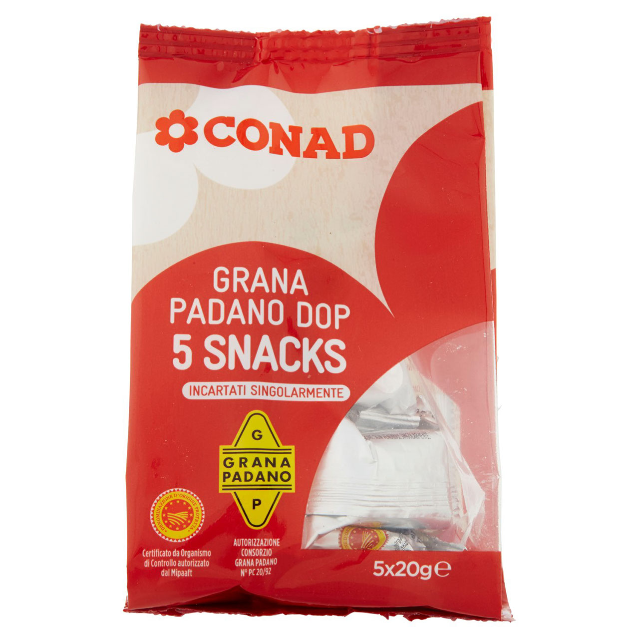 Grana Padano DOP 5 Snacks 100 g Conad