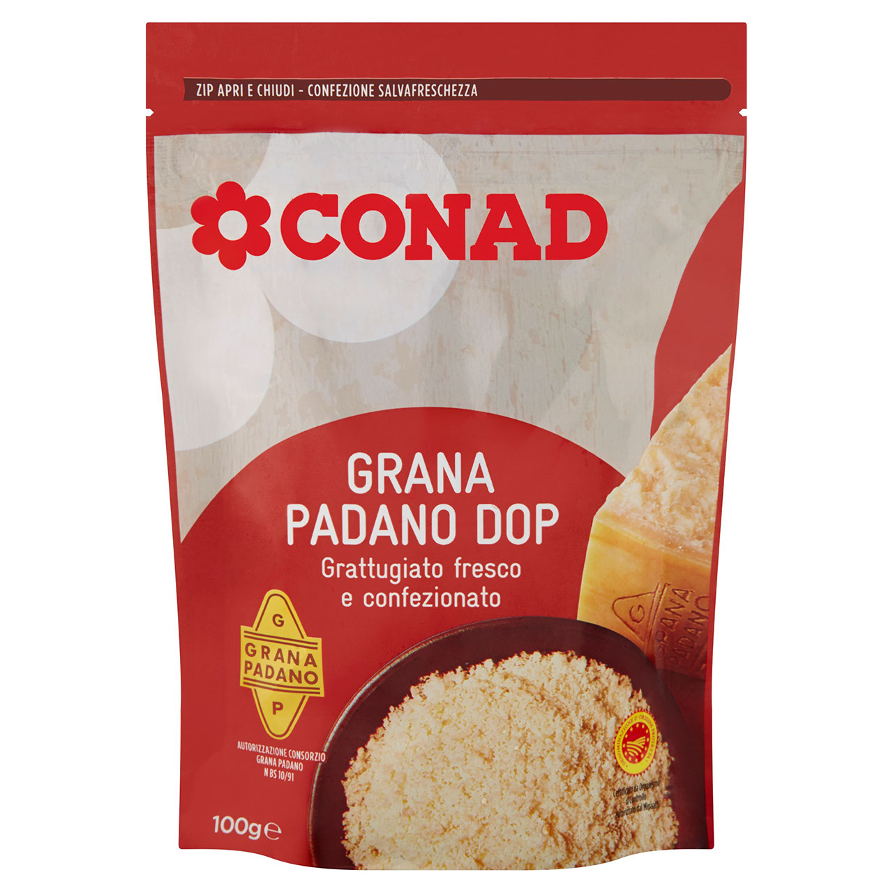 Grana Padano DOP Grattugiato 100 g Conad